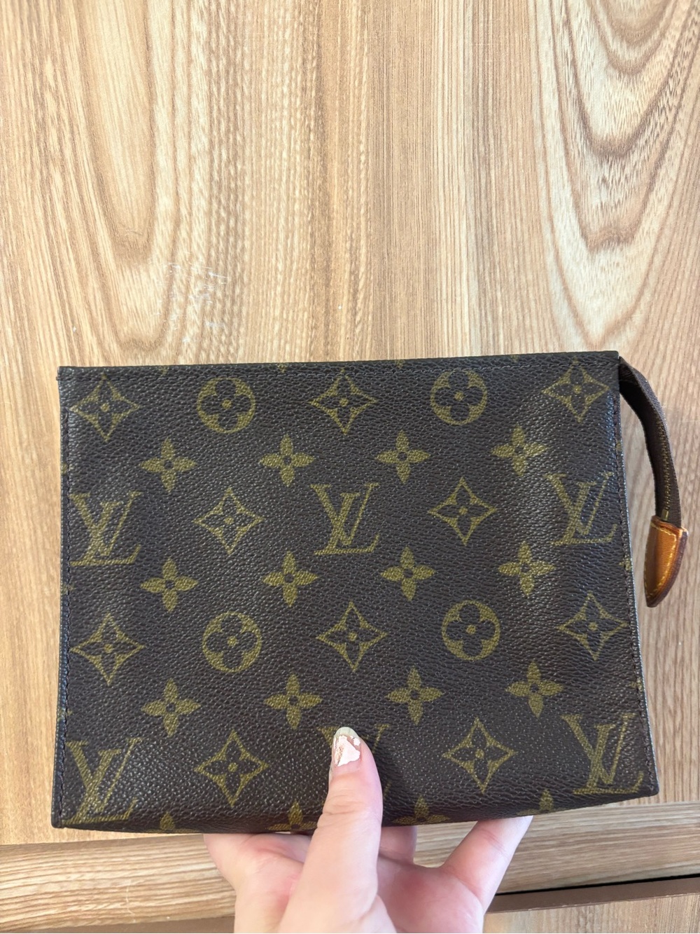 Auth LOUIS VUITTON Monogram Pouch Toilette 19 Cosmetic Vintage